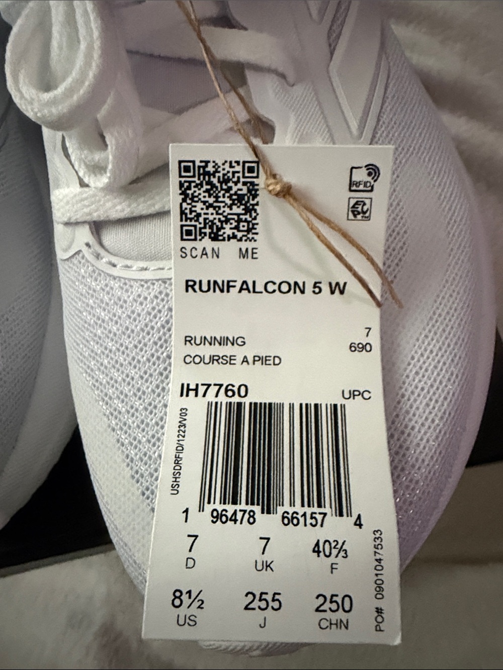 adidas White Mesh Running Sneakers - Picture 2 of 3